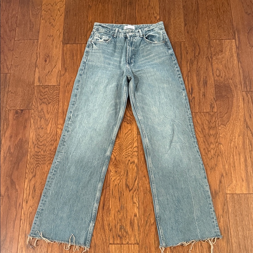 Zara Light Blue Flare Jeans